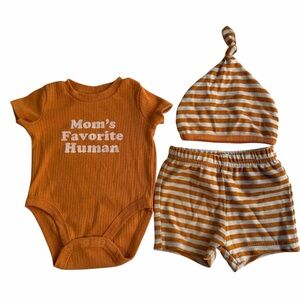Baby Orange Outfit Set Size NB